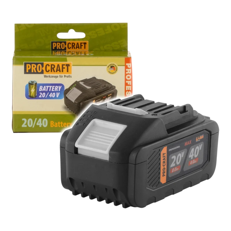 Batterie Procraft 20/40 20 / 40 V 8,0 / 4,0 Ah Li-Ion avec indicateur de charge