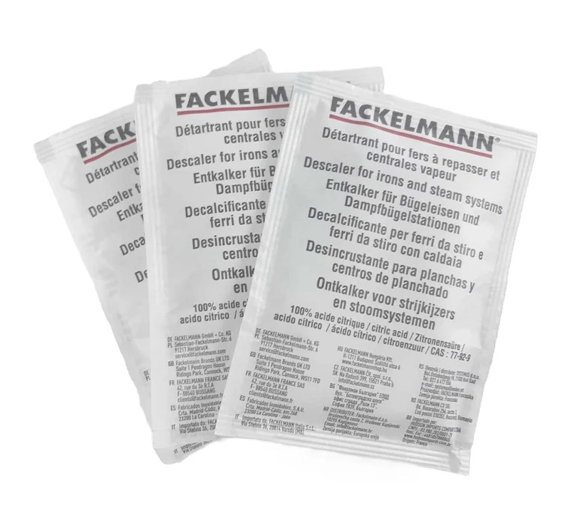 Détartrants pour fer à repasser et centrale vapeur Fackelmann