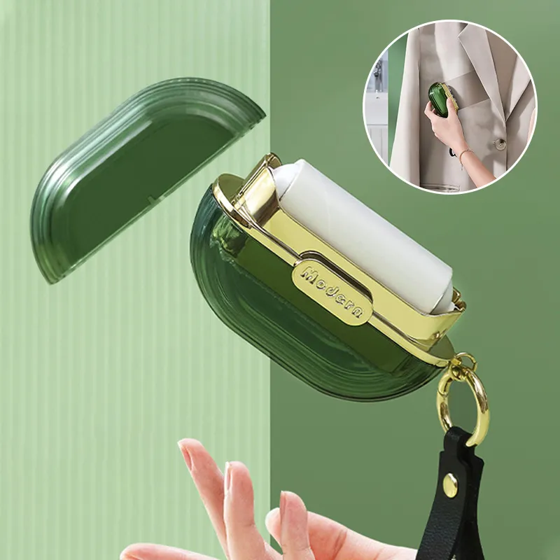 Pocket Lint Roller Keychain for Clothes & Pet Hair