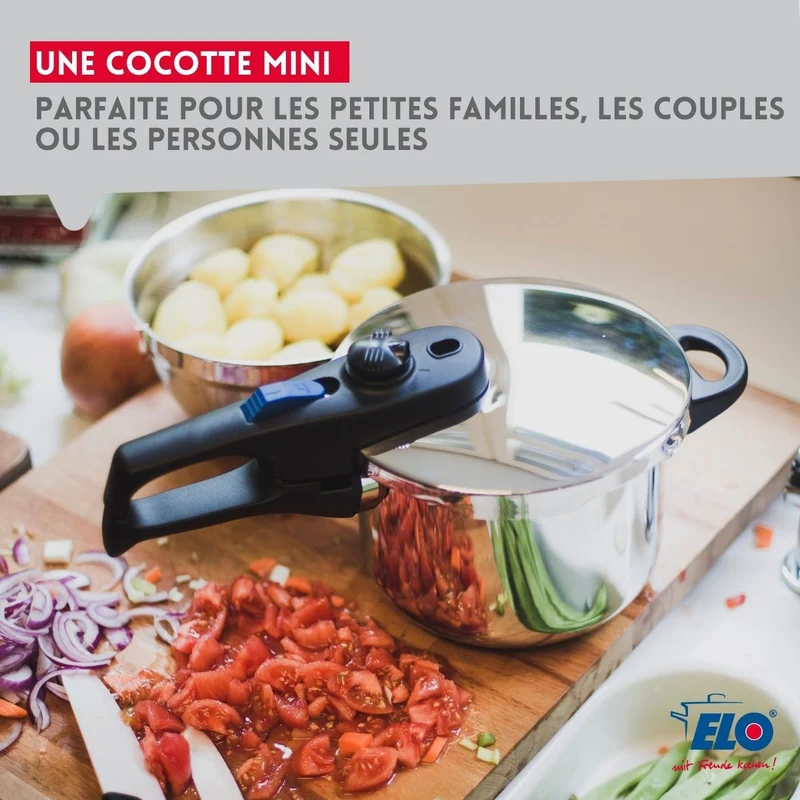Autocuiseur 18 cm d'une capacité de 2,7 litres Elo Praktika