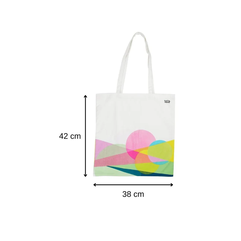 Sac de course type en coton Tasty Green