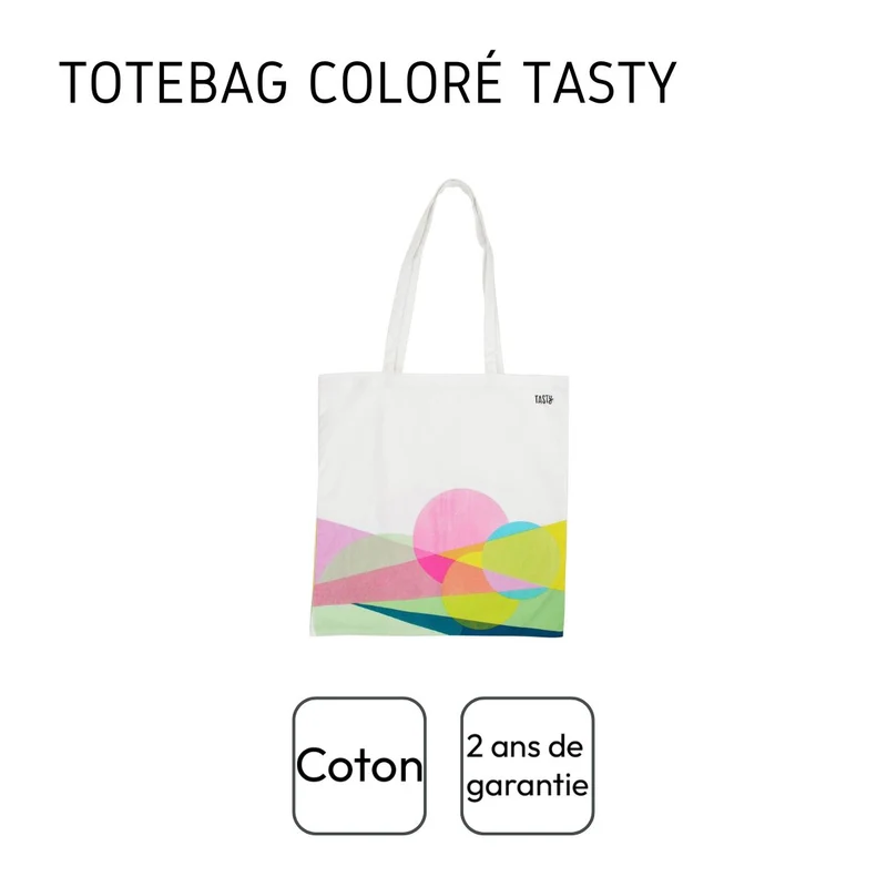 Sac de course type en coton Tasty Green
