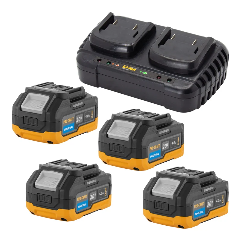 Procraft 20/2 chargeur double 20 V pour batteries Li-Ion 2 A
