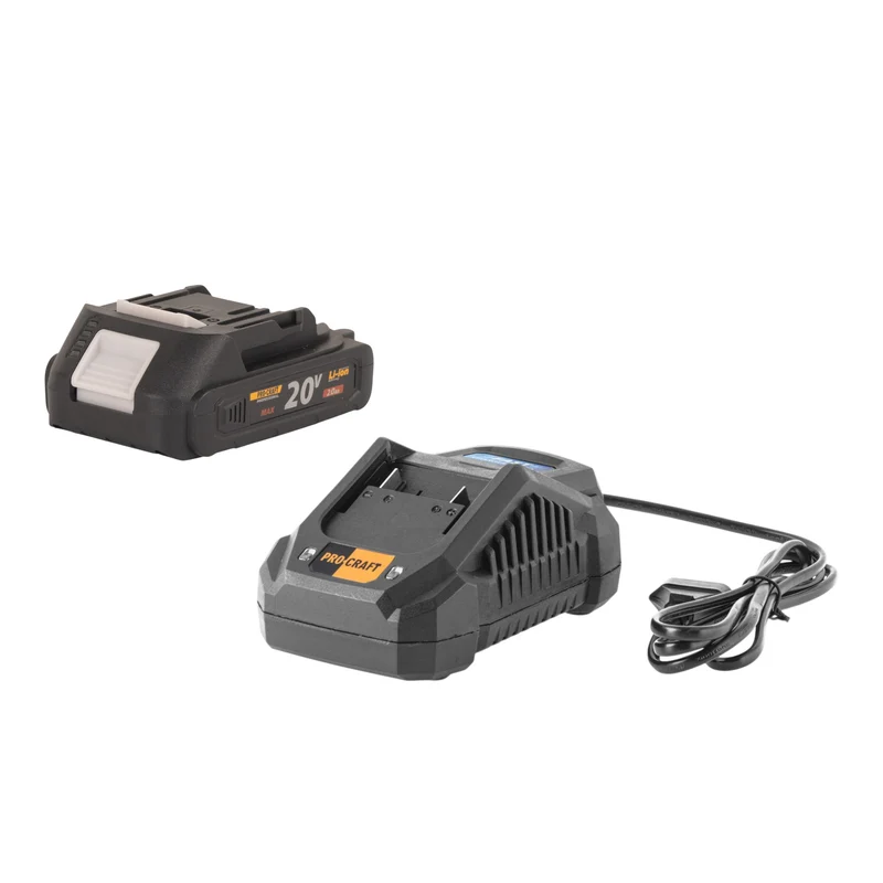 Procraft Starter Set 20 V 20/4A chargeur rapide + 1x 20/2A batterie 2,0 Ah