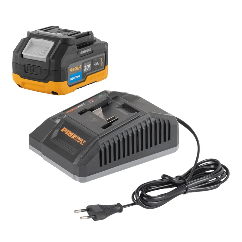 Procraft Starter Pack C20/6.5 chargeur rapide 20 V 6,5 A + 1x 20/4 batterie 4,0 Ah