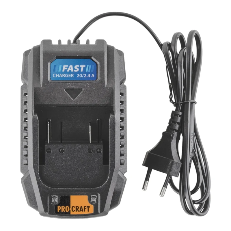Procraft Starter Pack 20 V Chargeur 20/2.4A + 2x 20/4 Batterie Turbo 4,0 Ah