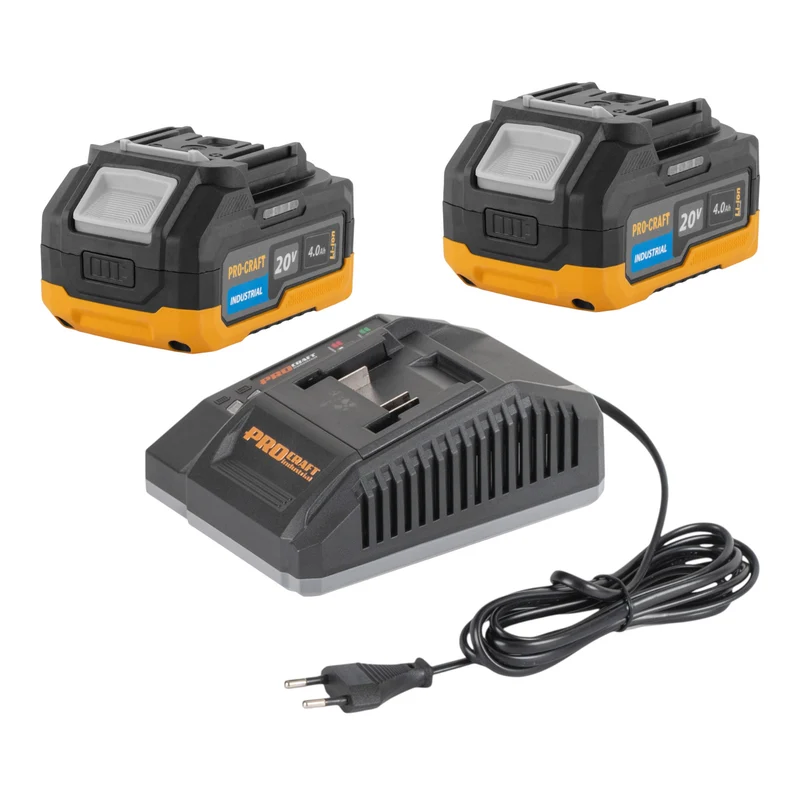 Procraft Starter Pack C20/6.5 chargeur rapide 20 V 6,5 A + 1x 20/4 batterie 4,0 Ah