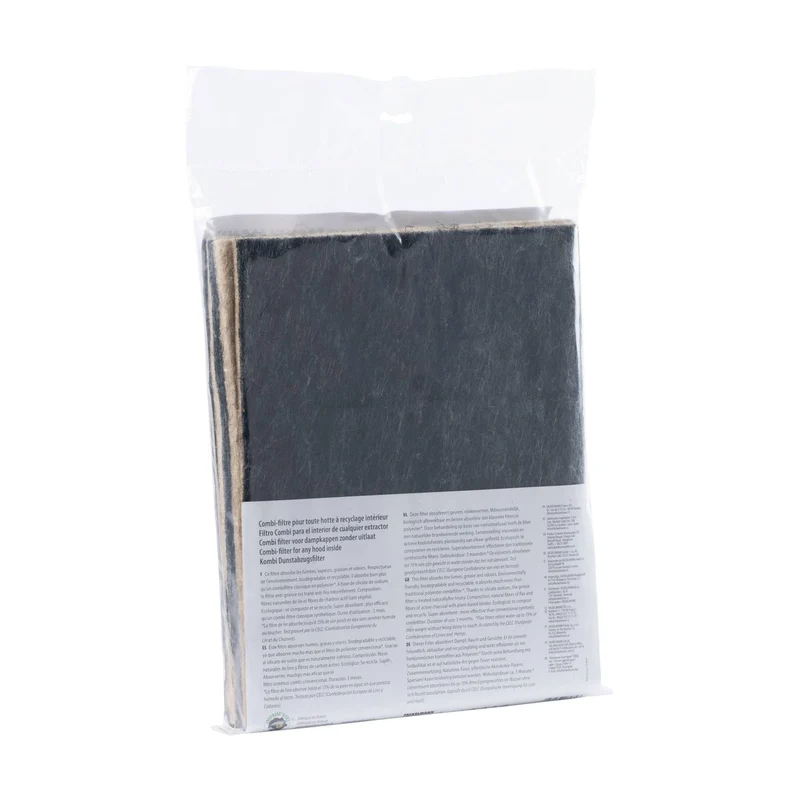 Filtre pour hotte fibres naturelles végétales combiné charbon actif 57 x 47 cm Fackelmann Accessoires pour hotte et friture