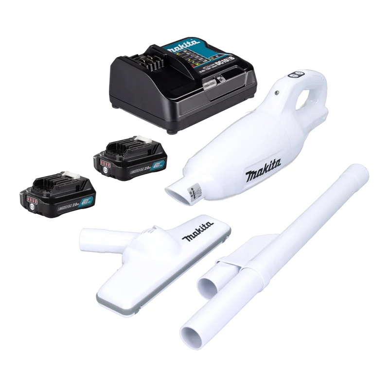 Makita CL 108 FDSA2W Aspirateur à batterie 12 V 0,6 l + 2x batterie 2,0 Ah + chargeur