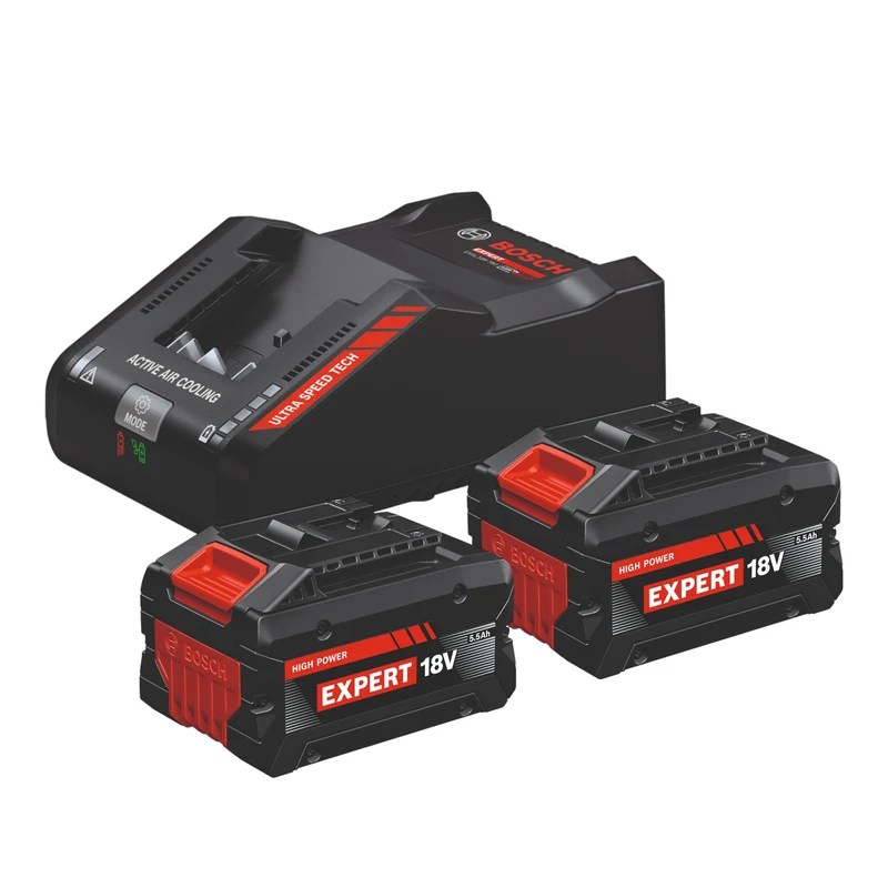 Kit de démarrage Bosch 2x EXPERT EXBA 18V-55 Batterie 5,5 Ah + EXPERT EXAL18V-160 Chargeur rapide