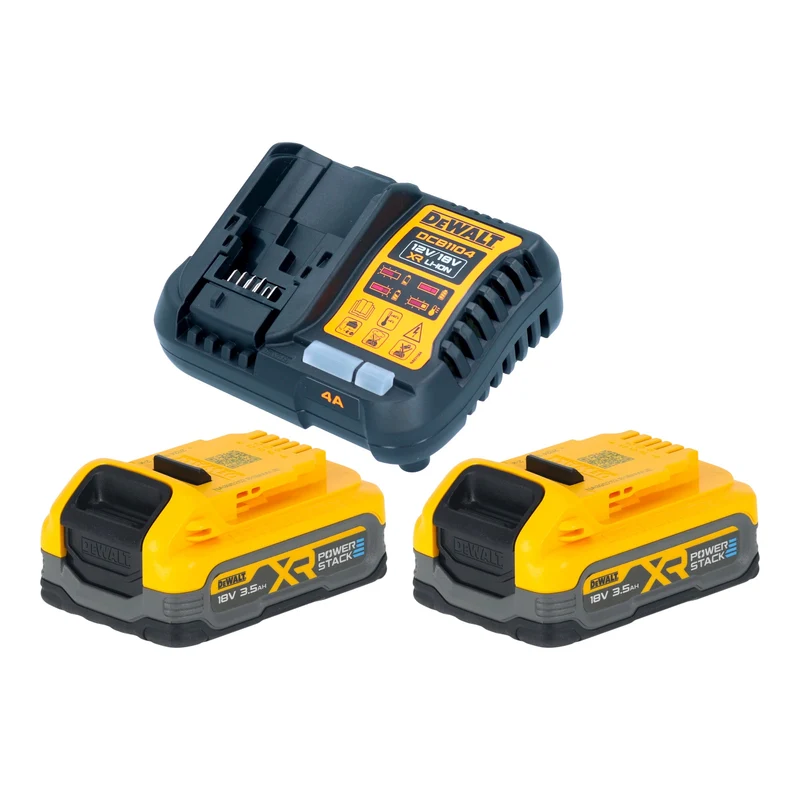 DeWalt DCB 1104 S2 Kit de démarrage sans fil avec chargeur rapide + 2x batterie Powerstack 18 V 3,5 Ah