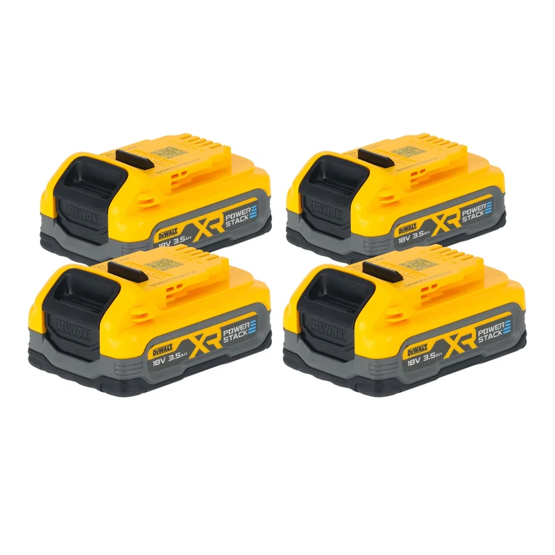 DeWalt DCBP 318 S4 Kit batterie avec 4x Powerstack batterie 18 V 3,5 Ah / 3500 mAh XR Li-Ion - avec indicateur de charge