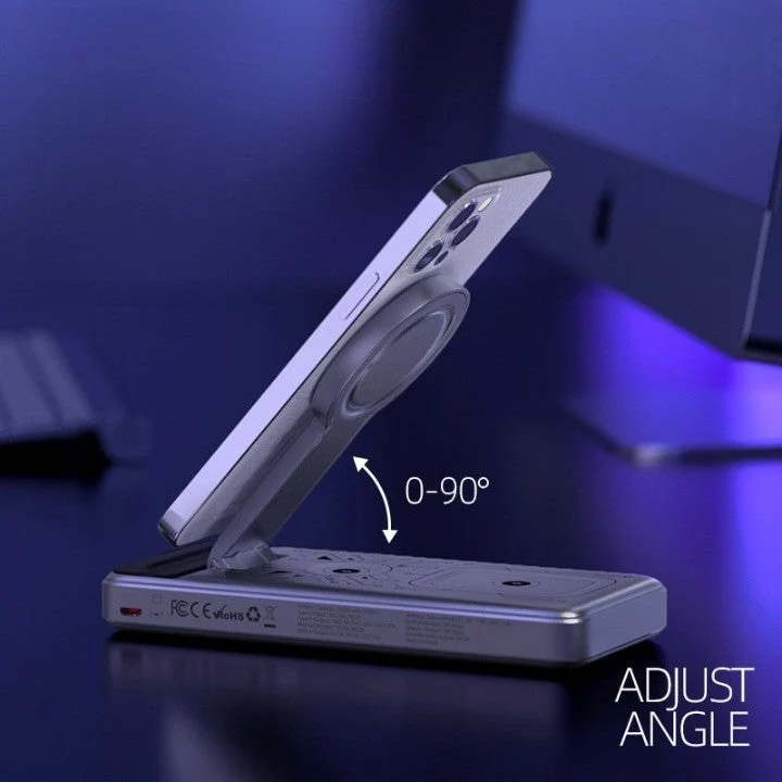 5in1 Magic Eye Wireless Fast Charging Dock Station