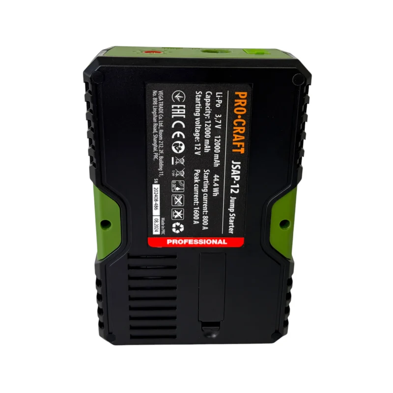 Procraft JSAP-12NE Démarreur 800 A avec fonction powerbank