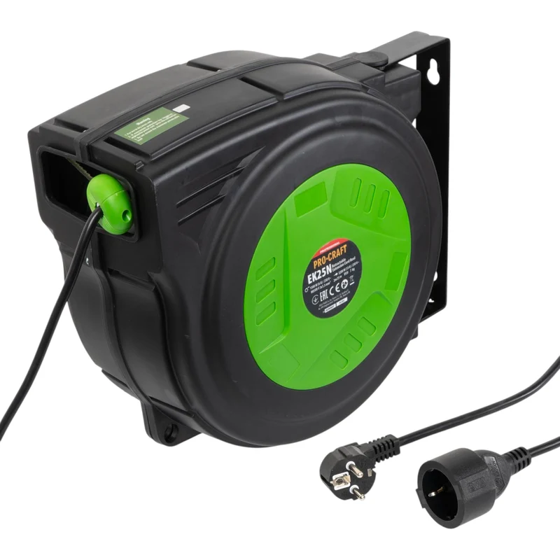 Procraft EK25N Câble de rallonge auto-rétractable 25 m