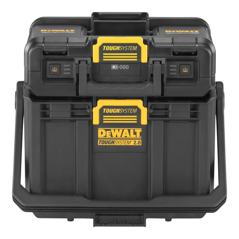 DeWalt DWST08061-1 Boîte à outils avec lampes intégrées 395 x 352 x 255 mm ToughSystem 2.0 + 1x batterie 5,0 Ah + chargeur
