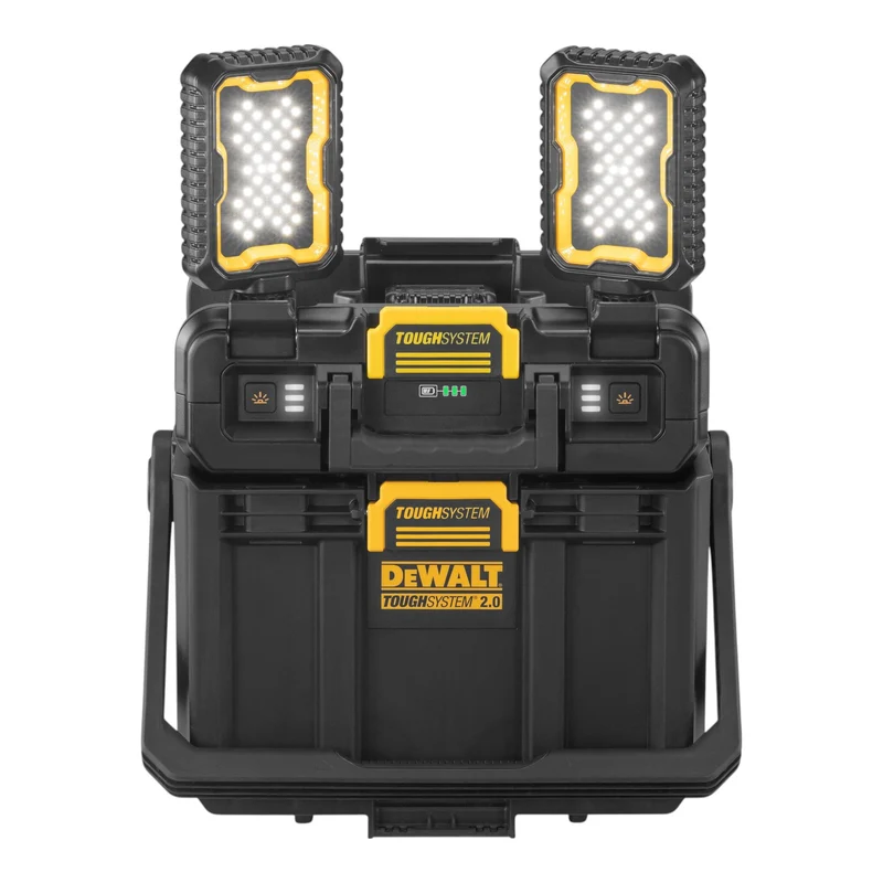 DeWalt DWST08061-1 Boîte à outils avec lampes intégrées 395 x 352 x 255 mm ToughSystem 2.0 + 1x batterie 2,0 Ah - sans chargeur