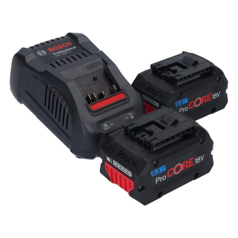 Kit de démarrage Bosch 2x batterie ProCORE 18 V 5,5 Ah Professional + chargeur GAL 1880 CV ( 1600A0214C )