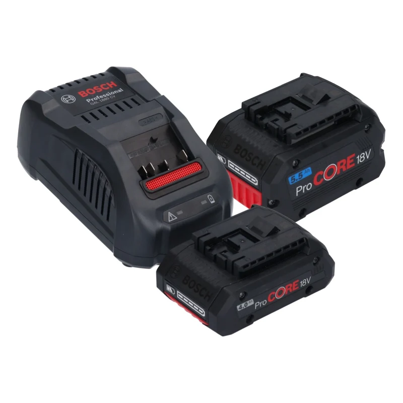 Kit de démarrage Bosch 1x batterie ProCORE 18 V 5,5 Ah + 1x batterie ProCORE 18 V 4,0 Ah + chargeur GAL 1880 CV ( 1600A0214A )