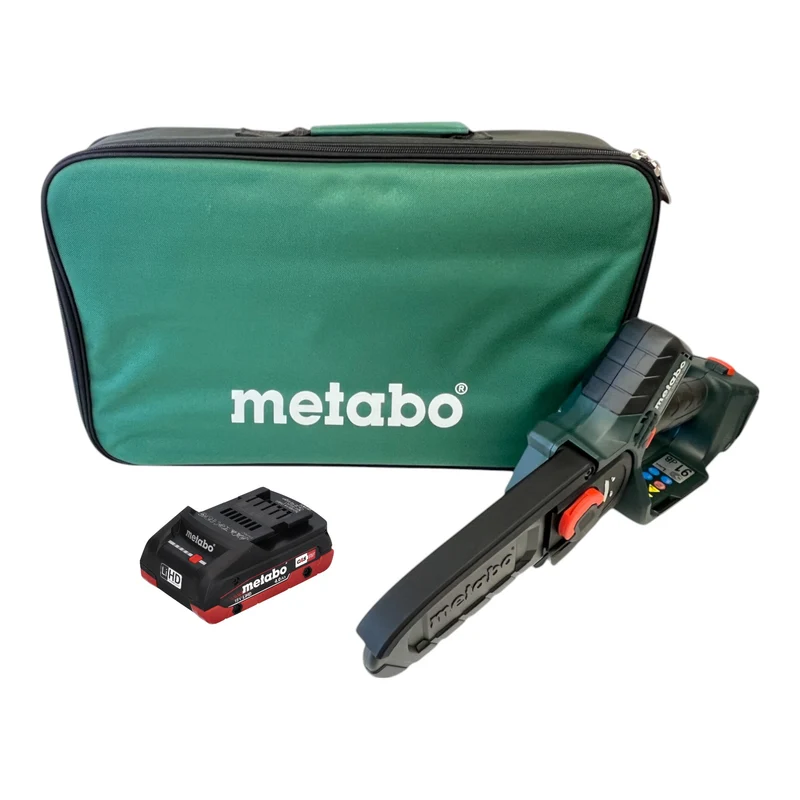 Metabo MS 18 LTX 15 Akku Gehölzsäge 18 V 15 cm 5 m/s + 1x LiHD Akku 4,0 Ah + Tasche - ohne Ladegerät