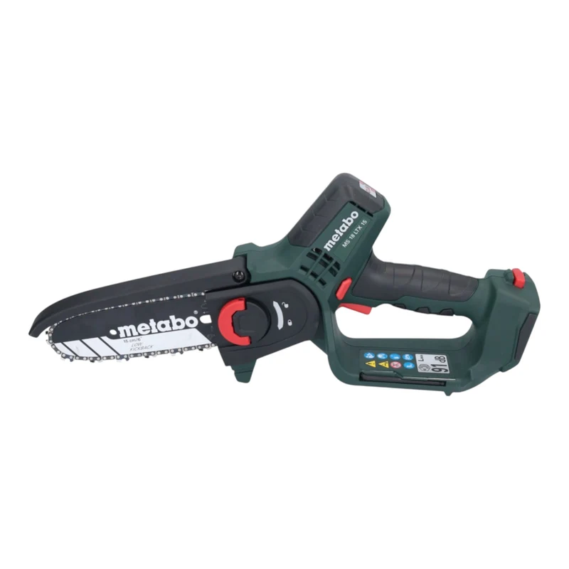 Metabo MS 18 LTX 15 Akku Gehölzsäge 18 V 15 cm 5 m/s + 1x LiHD Akku 4,0 Ah + Tasche - ohne Ladegerät