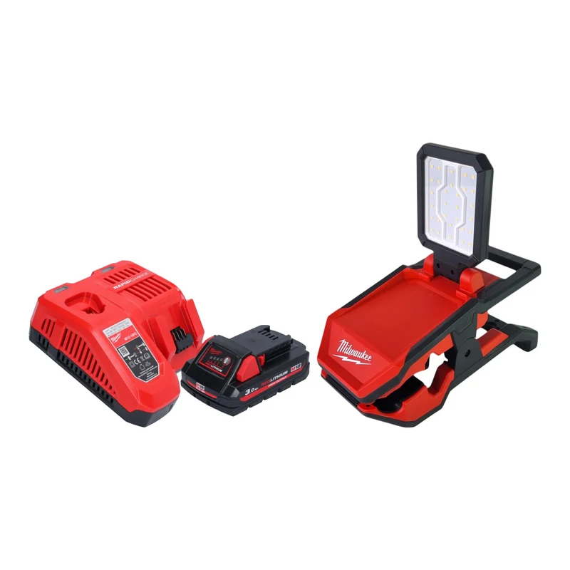 Milwaukee M18 PAL2-301 Lampe sans fil 18 V 2000 lm IP20 + 1x batterie 3,0 Ah + chargeur