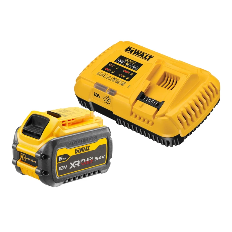 Kit de démarrage DeWalt DCB 117 T1 18 V avec chargeur 12 A + 1 batterie DCB 546 6,0 Ah
