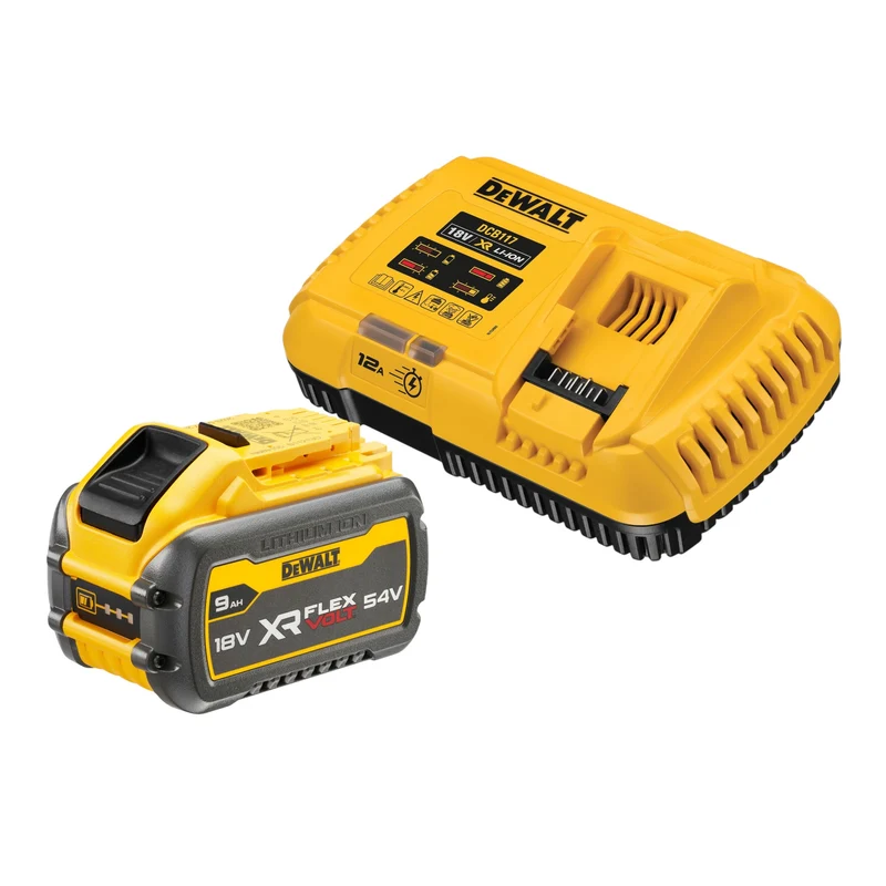 Kit de démarrage DeWalt DCB 117 X1 18 V avec chargeur 12 A + 1 batterie DCB 547 9,0 Ah