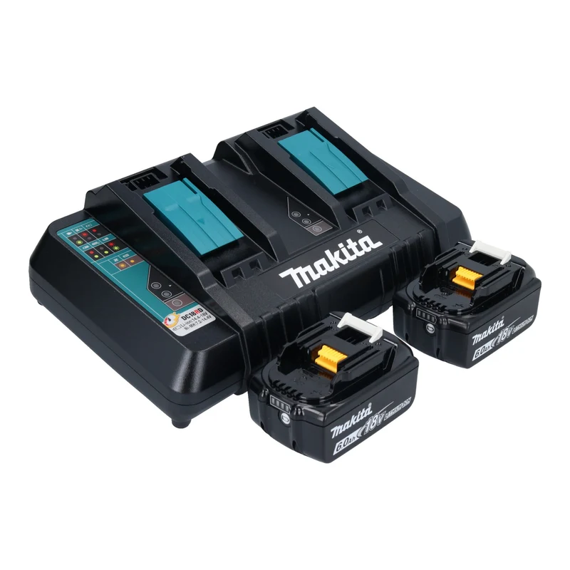 Aspirateur sans fil Makita DVC 560 PG2 36 V (2x 18 V) 5 l Brushless + 2 batteries 6,0 Ah + chargeur