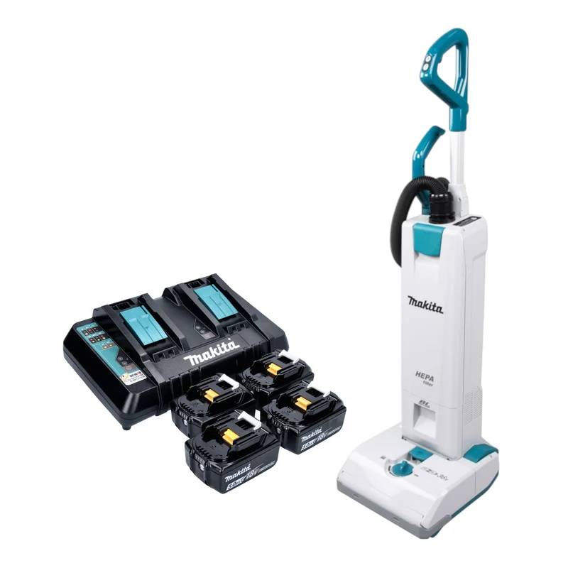 Aspirateur sans fil Makita DVC 560 PT4 36 V (2x 18 V) 5 l Brushless + 4 batteries 5,0 Ah + chargeur