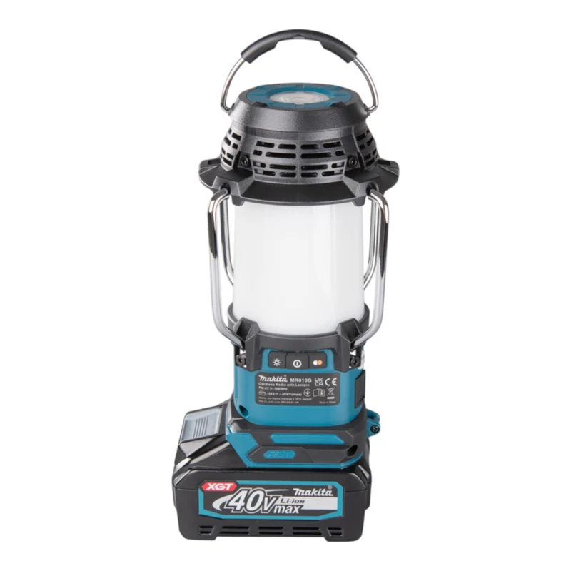 Radio sans fil Makita MR 010 GZ avec lampe, 40 V max., FM / Bluetooth, 1 000 lm, Solo – sans batterie, sans chargeur
