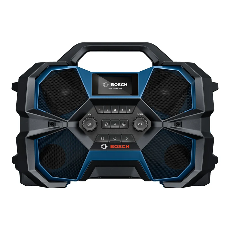 Radio sans fil Bosch GPB 18VH-6 SRC Professional 12 - 18 V ( 06014A6200 ) FM / DAB+ / Bluetooth / AUX IP54 Solo - sans batterie, sans chargeur