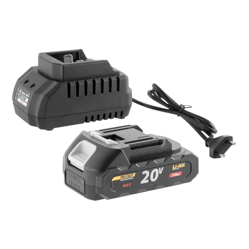 Procraft PTM20-1b-c Aspirateur de carrelage à batterie 20 V + 1x batterie 2,0 Ah + chargeur + coffret