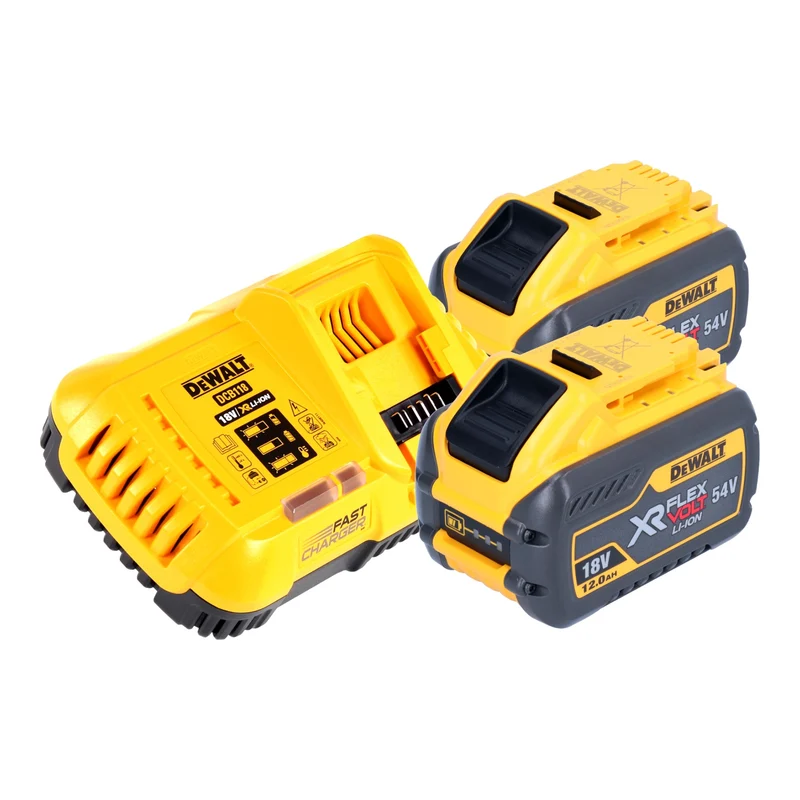 DeWalt DCMBL 777 Y2 Souffleur axial à batterie 54 V FlexVolt Brushless + 2x batterie 12,0 Ah + chargeur
