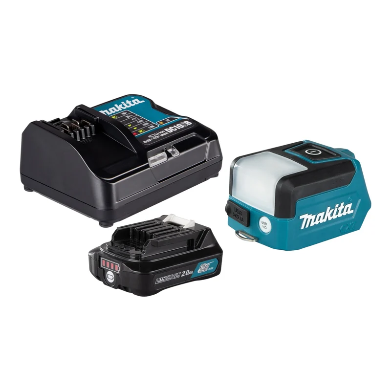 Makita ML 107 DSA1 Lampe sans fil 12 V max. 200 lm LED + 1x batterie 2,0 Ah + chargeur