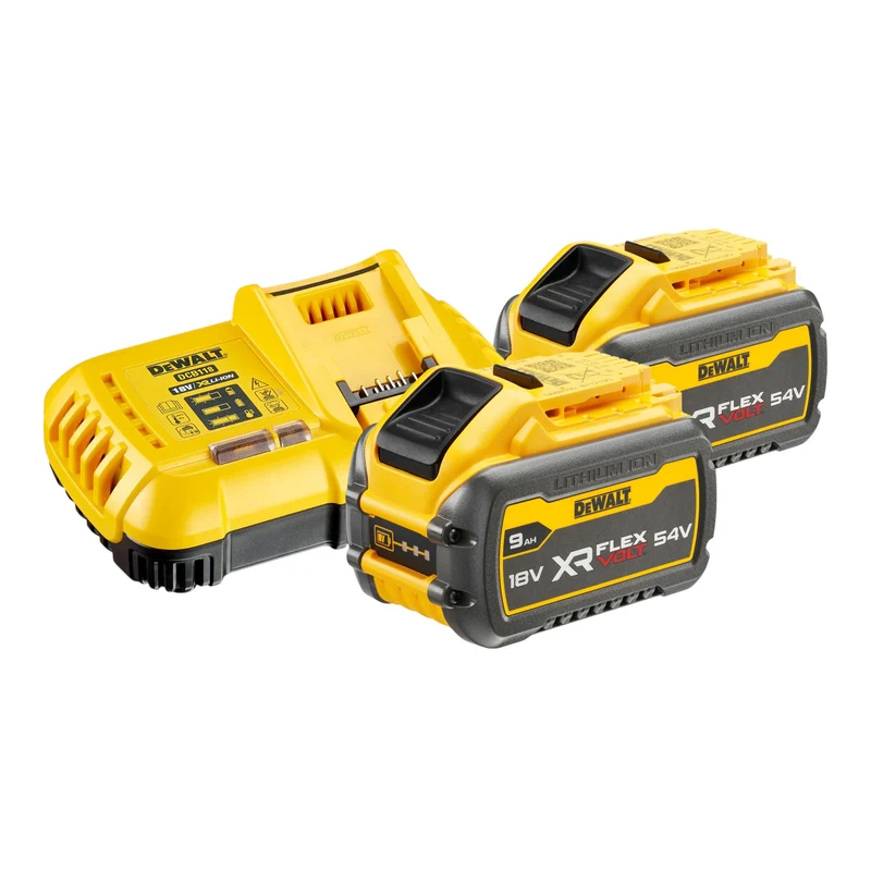 DeWalt DCMBL 777 X2 Souffleur axial à batterie 54 V FlexVolt Brushless + 2x batterie 9,0 Ah + chargeur
