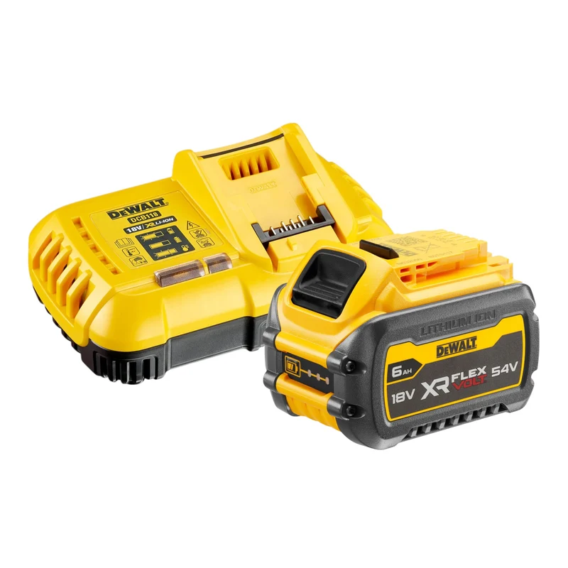 DeWalt DCMBL 777 T1 Souffleur axial à batterie 54 V FlexVolt Brushless + 1x batterie 6,0 Ah + chargeur