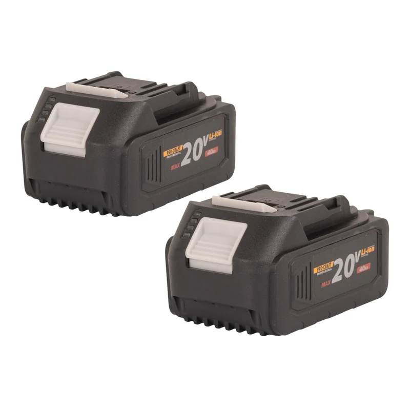 Procraft 2x 20/4 batterie 20 V 4,0 Ah / 4000 mAh Li-ion avec indicateur de charge