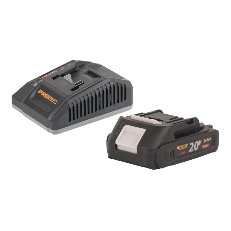 Procraft Starter Pack C20/6.5 chargeur rapide 20 V 6,5 A + 1x 20/2A batterie 2,0 Ah