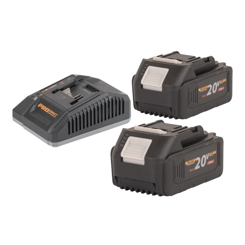 Procraft Starter Pack C20/6.5 chargeur rapide 20 V 6,5 A + 2x 20/4 batterie 4,0 Ah