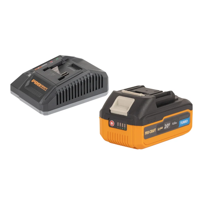 Procraft Starter Pack C20/4 chargeur 20 V 4 A + 1x 20/4 batterie Turbo 4,0 Ah
