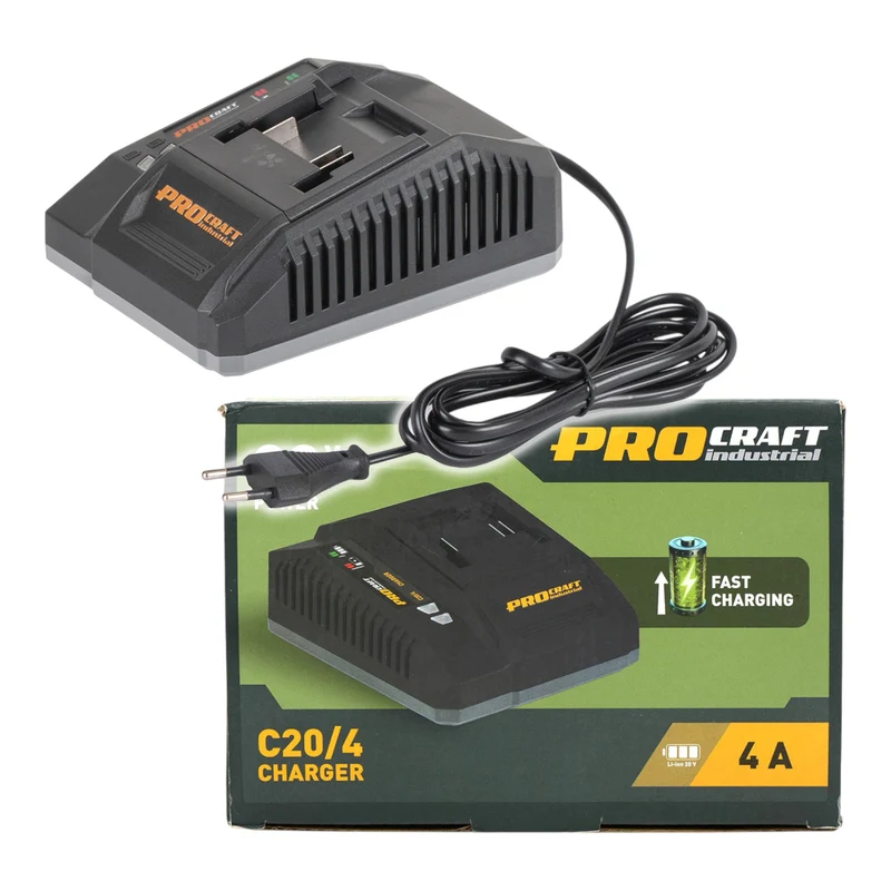Procraft C20/4 chargeur 20 V 4 A courant de charge pour batteries Li-Ion
