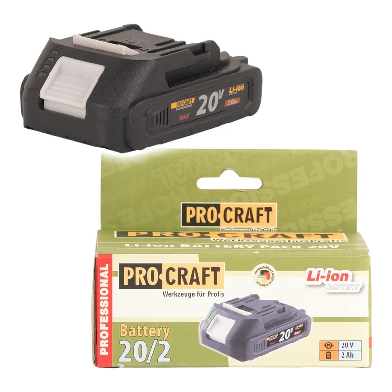 Procraft 20/2A batterie 20 V 2,0 Ah / 2000 mAh Li-ion