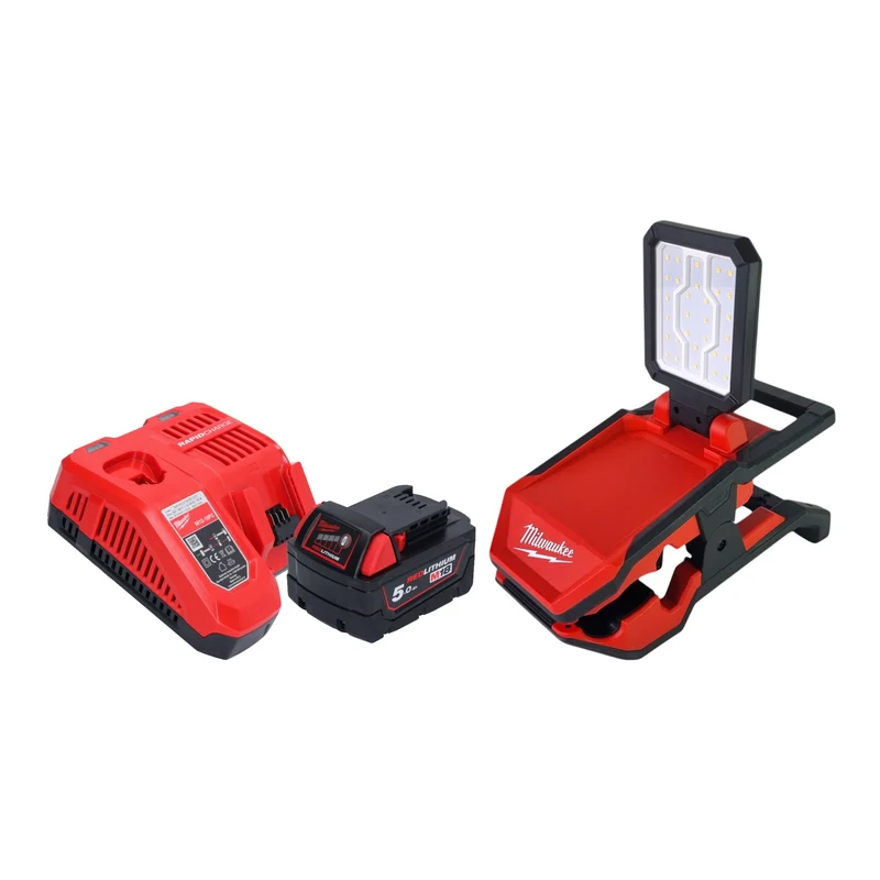 Milwaukee M18 PAL2-501 Lampe sans fil 18 V 2000 lm IP20 + 1x batterie 5,0 Ah + chargeur
