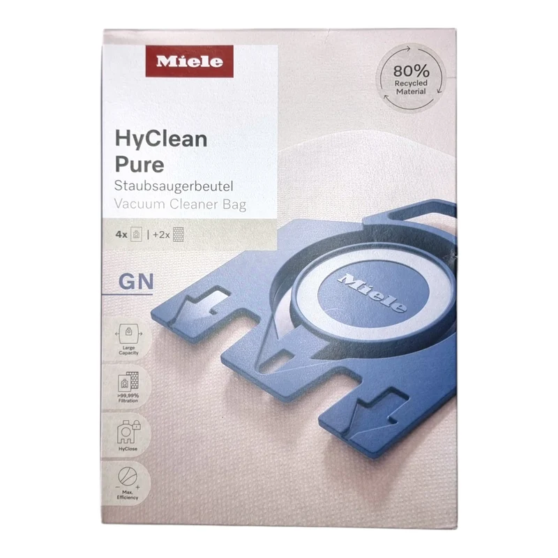 Miele HyClean Pure GN Sacs à poussière 4 pièces avec filtre ( 12421130 ) pour Complete C2 / C3 / Classic C1 / S8 / S5 / S2