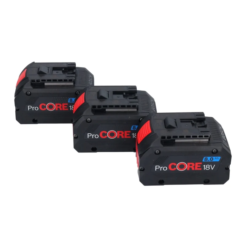 Bosch Kit de démarrage - 3x Batteries GBA ProCORE 18 V 8,0 Ah (3x 1600A016GK) + Chargeur GAL 18V-160 C (1600A019S5)