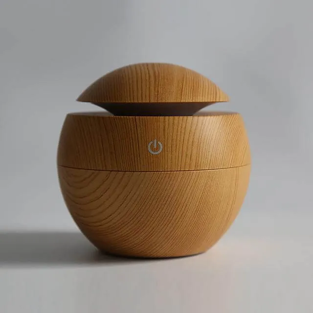 Mini Portable USB Wooden Aromatherapy Air Humidifier