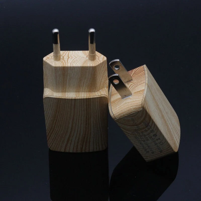 Wooden Single Fast USB Mobile Phone Charger