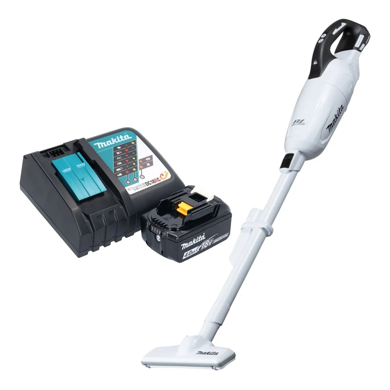 Makita DCL 281 FRM1W Aspirateur sans fil 18 V blanc Brushless + 1x batterie 4,0 Ah + chargeur