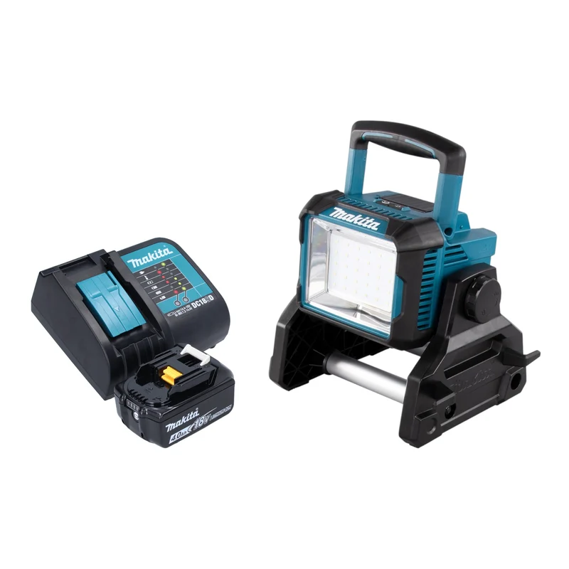 Makita DEADML 811 SM1 Projecteur de chantier sans fil 14,4 / 18 V 3000 lm LED + 1x batterie 4,0 Ah + chargeur